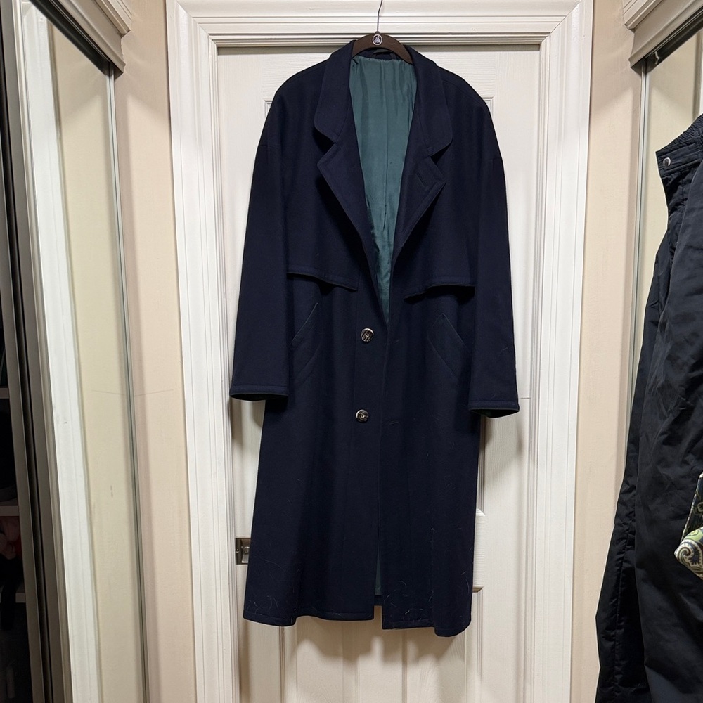 Beautiful navy vintage wool coat